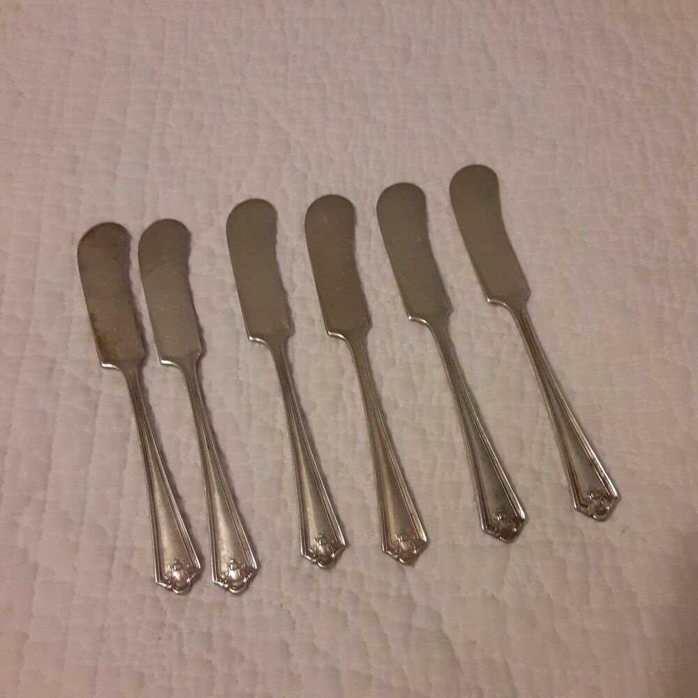 Vintage Wm. Rogers Pat14 Spreaders X6 Dinner Party